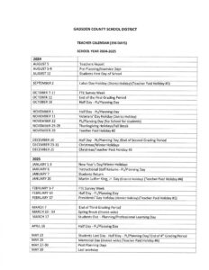 GADSDEN COUNTY SCHOOLS CALENDAR 25-26