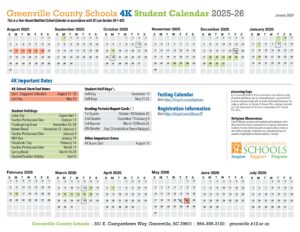 greenville county sc schools calendar 25-26