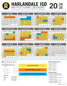 HARLANDALE ISD SCHOOL CALENDAR INSTRUCTIONAL