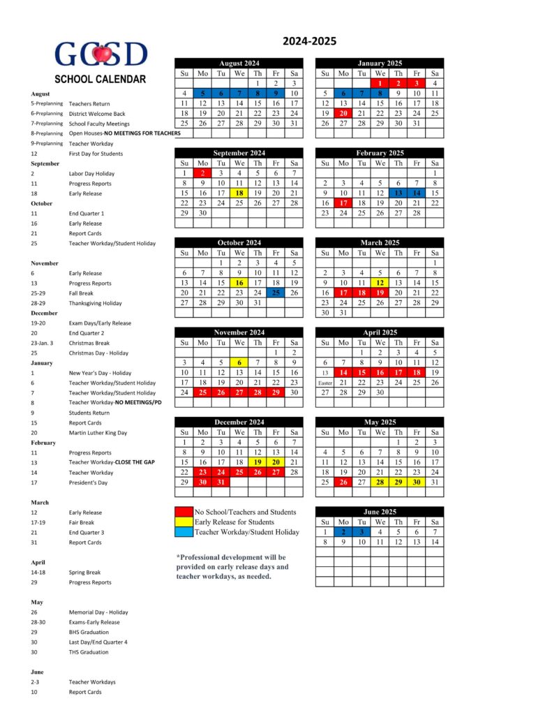 Gilchrist County fl schools calendar 24-25