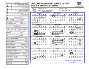 LACKLAND ISD CALENDAR 25-26