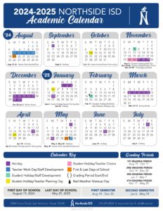 NORTHSIDE ISD NISD SCHOOL CALENDAR 24-25