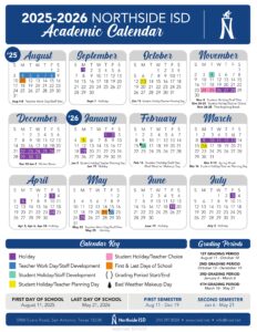 NORTHSIDE ISD NISD SCHOOL CALENDAR 25-26