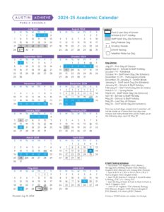AAPS AUSTIN ACHIEVE PUBLIC SCHOOLS CALENDAR