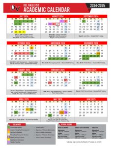 DVISD Del Valle ISD School Calendar 24-25