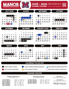 MANOR ISD SCHOOLS CALENDAR 25-26