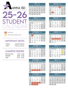 anna isd school calendar 25-26