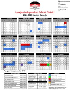 LOVEJOY ISD SCHOOL CALENDAR 24-25