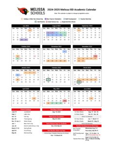 melissa isd schools calendar 24-25
