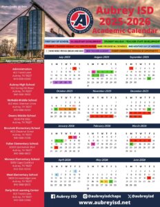 AUBREY ISD SCHOOL CALENDAR 25-26