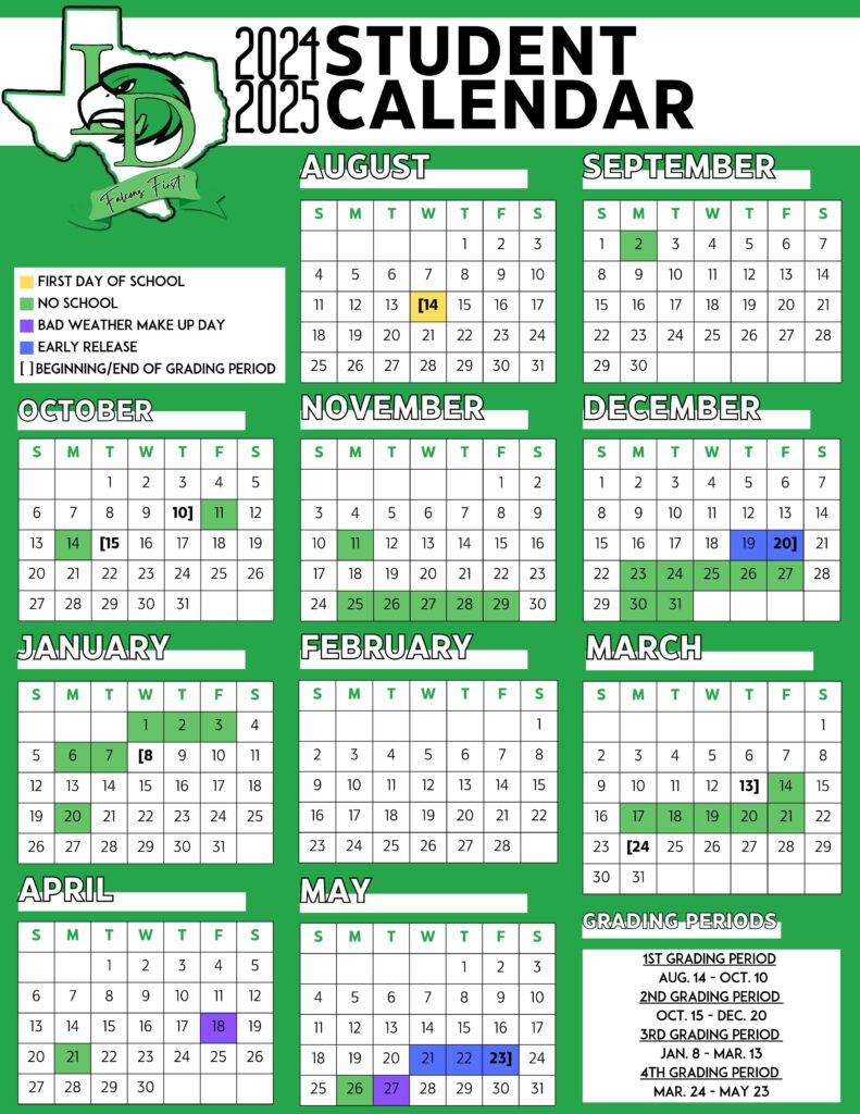 LAKE DALLAS ISD SCHOOL CALENDAR 24-25