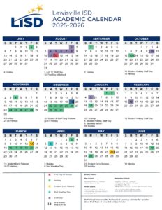 Lewisville ISD School Calendar 25-26