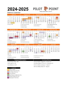 PILOT POINT ISD SCHOOL CALENDAR
