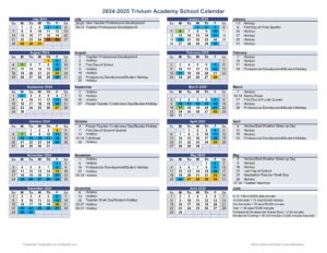 trivium school calendar 24-25