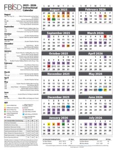 FORT BEND ISD FISD CALENDAR 25-26