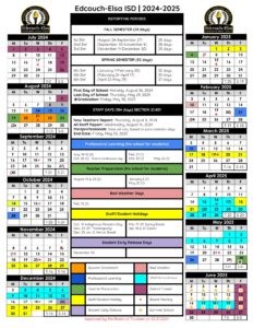 EDCOUCH ELSA ISD SCHOOL CALENDAR 24-25 EEISD