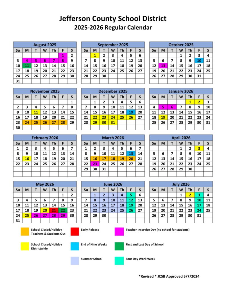 jefferson county schools calendar 24-25