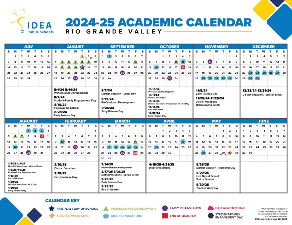 IDEA Public Schools 24-25 rgv rio grande valley tx