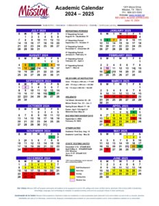 MISSION CISD SCHOOL CALENDAR 24-25