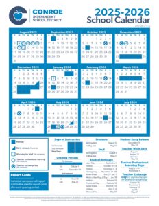 CONROE ISD SCHOOL CALENDAR 25-26