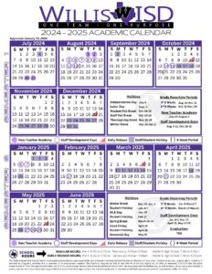 Willis isd school calendar 24-25