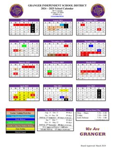 GRANGER ISD SCHOOL CALENDAR 24-25