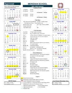 Meridian school calendar 24-25