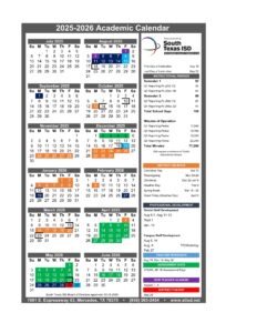 SOUTH TEXAS ISD calendar 25-26