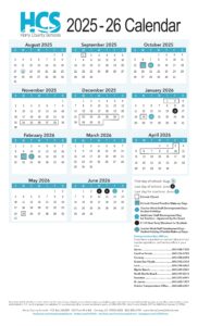 Horry County Schools Calendar 25-26