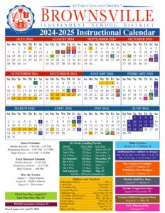 brownsville isd school calendar 24-25