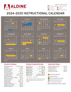 Aldine isd schools calendar 24-25
