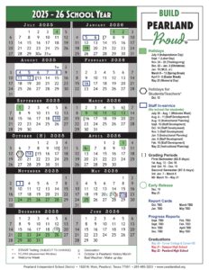 pearland isd school calendar 25-26