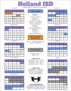 Holland isd school calendar 24-25