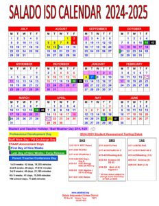 SALADO SISD SCHOOL CALENDAR 24-25