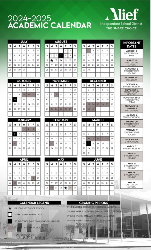 Alief isd calendar 24-25