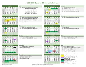 SANTA FE ISD SCHOOL CALENDAR 24-25