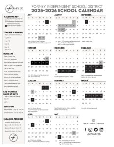 FORNEY ISD School Calendar 25-26 [PDF]