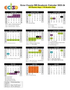 ector county ISD School calendar