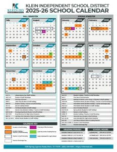 klein isd schools calendar 25-26