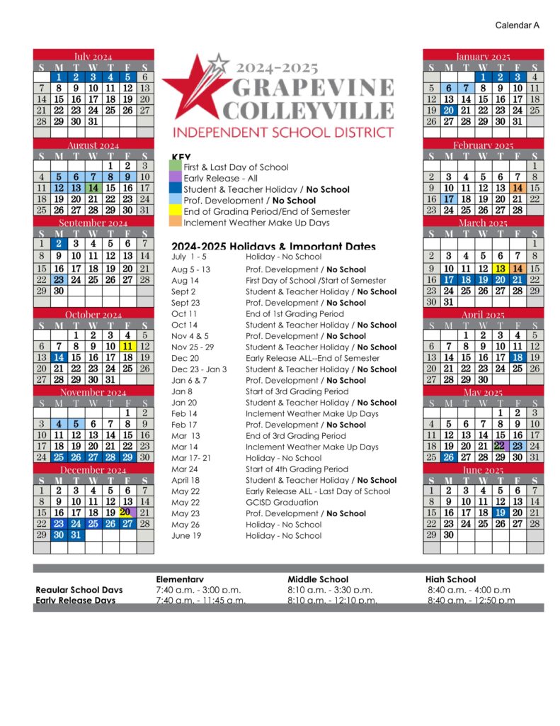Grapevine-Colleyville GCISD Independent School District 24-25
