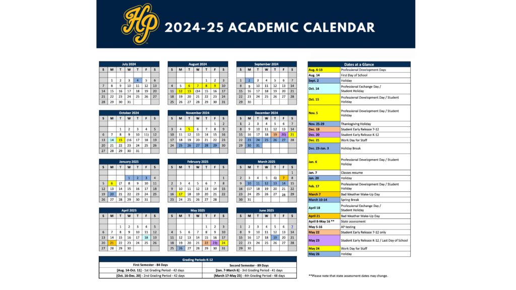 HPISD School Calendar 24-25