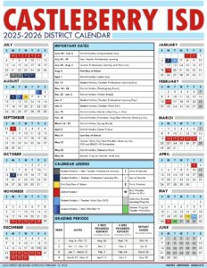Castleberry isd school calendar 25-26