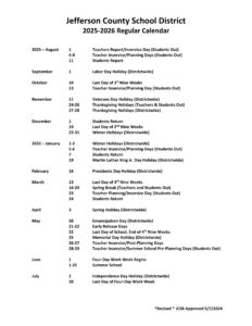 jefferson county schools calendar 24-25