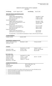 HAMILTON COUNTY FL SCHOOLS CALENDAR 24-25
