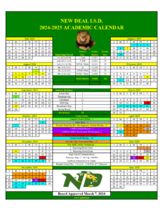 NEW DEAL ISD SCHOOL CALENDAR 24-25