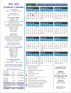DICKINSON ISD SCHOOL CALENDAR 24-25
