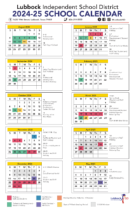 LUBBOCK ISD SCHOOL CALENDAR 24-25