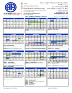 ALAMO HEIGHTS ISD SCHOOL CALENDAR 24-25