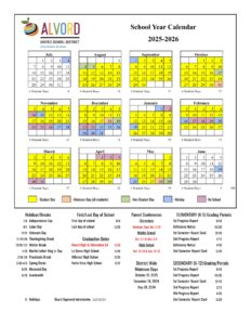 alvord usd school calendar