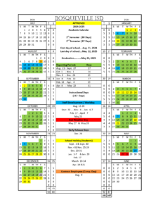 BOSQUEVILLE ISD School Calendar 24-25 [PDF]